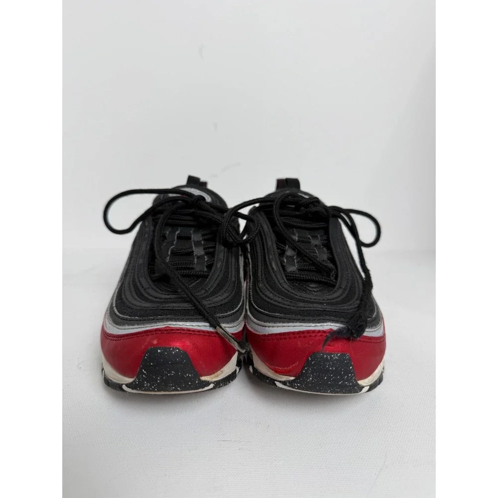 Nike Air‎ Max 97 GS Sneakers Black Red Silver Athletic Running Shoes FB3245-001